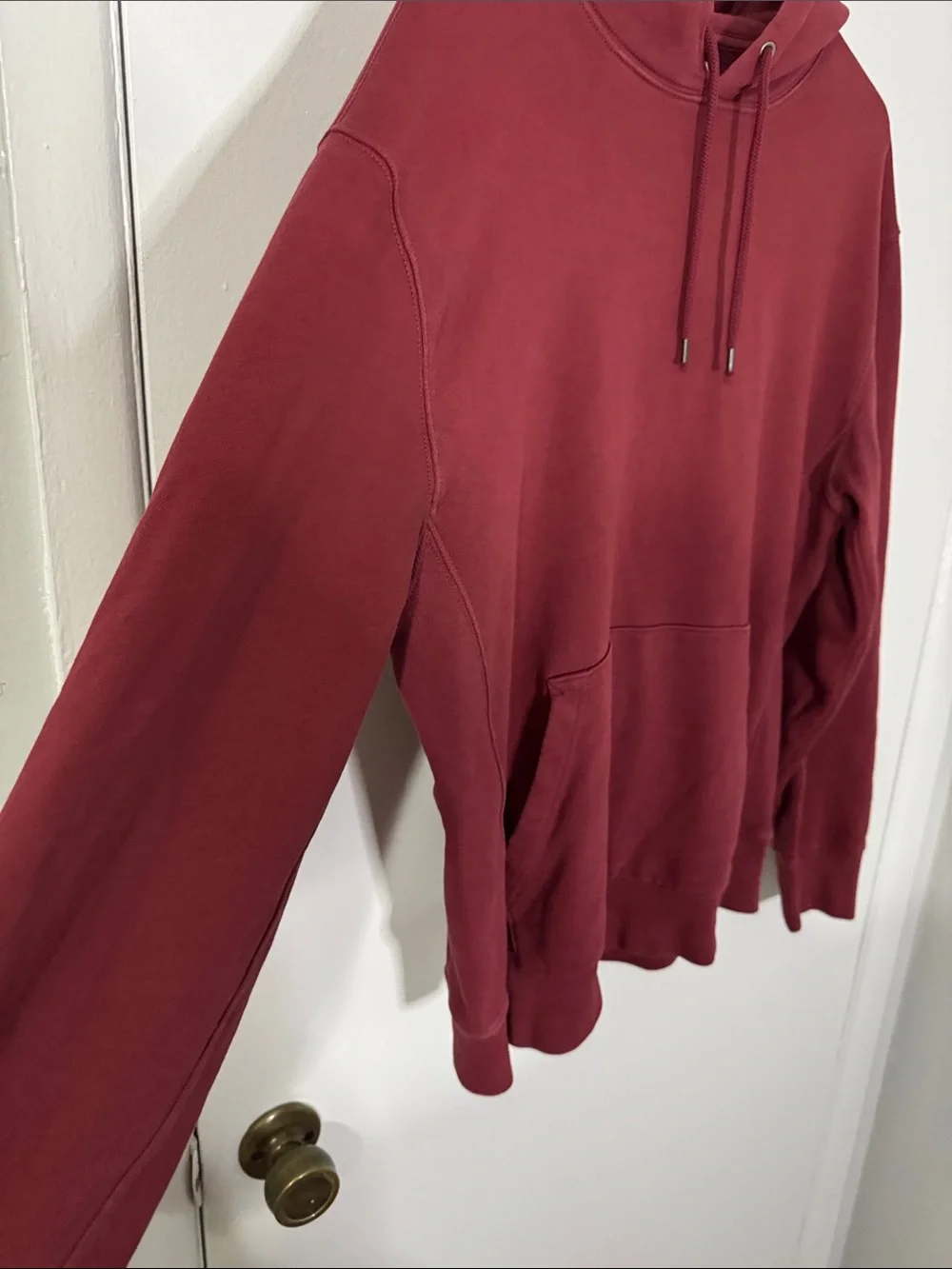 J. Crew Men's Medium Burgundy Crewneck Pullover Hoodie